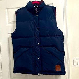 Tory Burch down puffer vest navy size medium